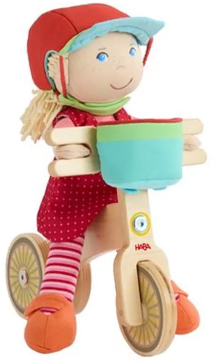 Haba poppen [1 jaar +] pop Annelie met fiets - limited editie